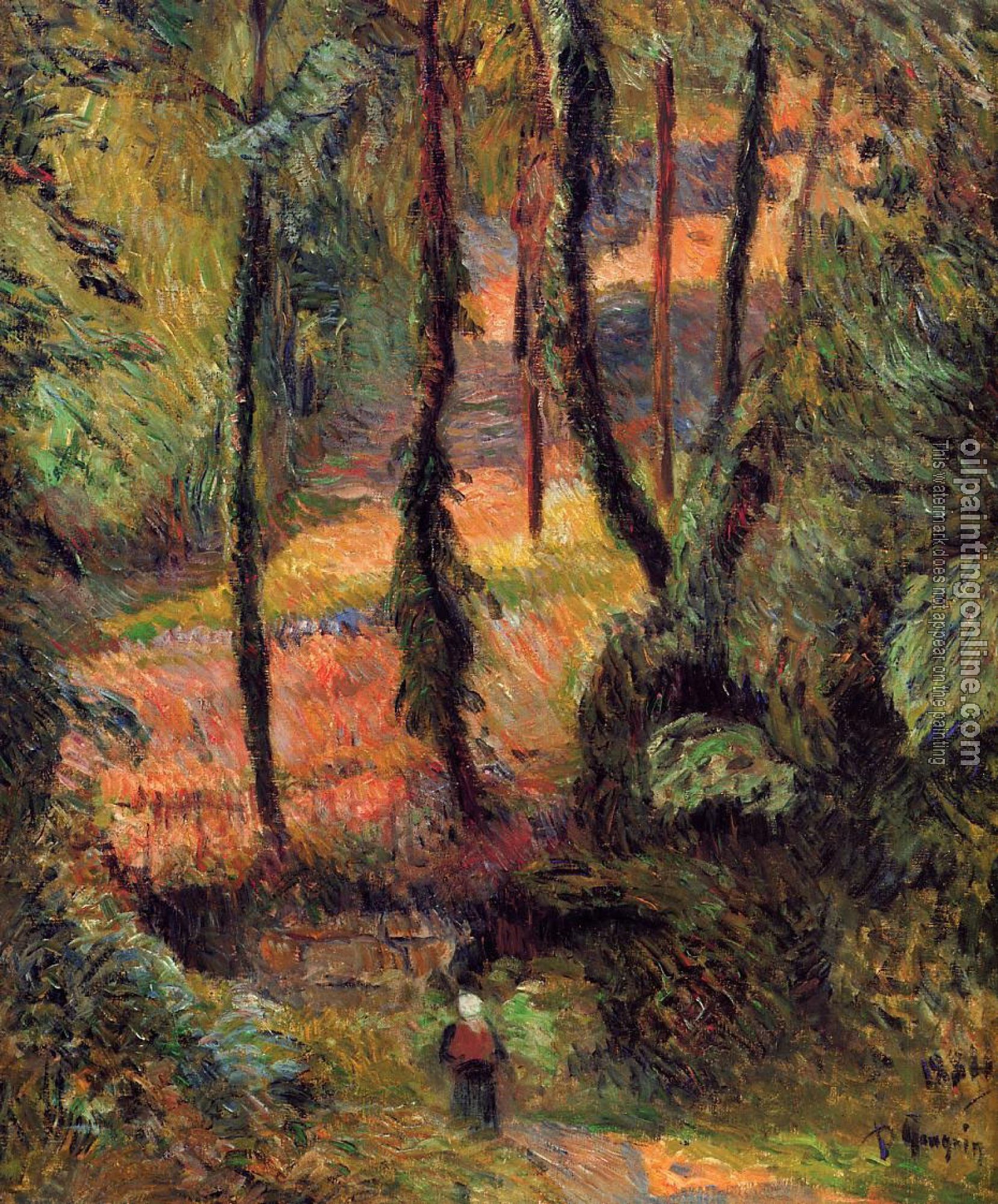 Gauguin, Paul - Sunken Path, Wooded Rose